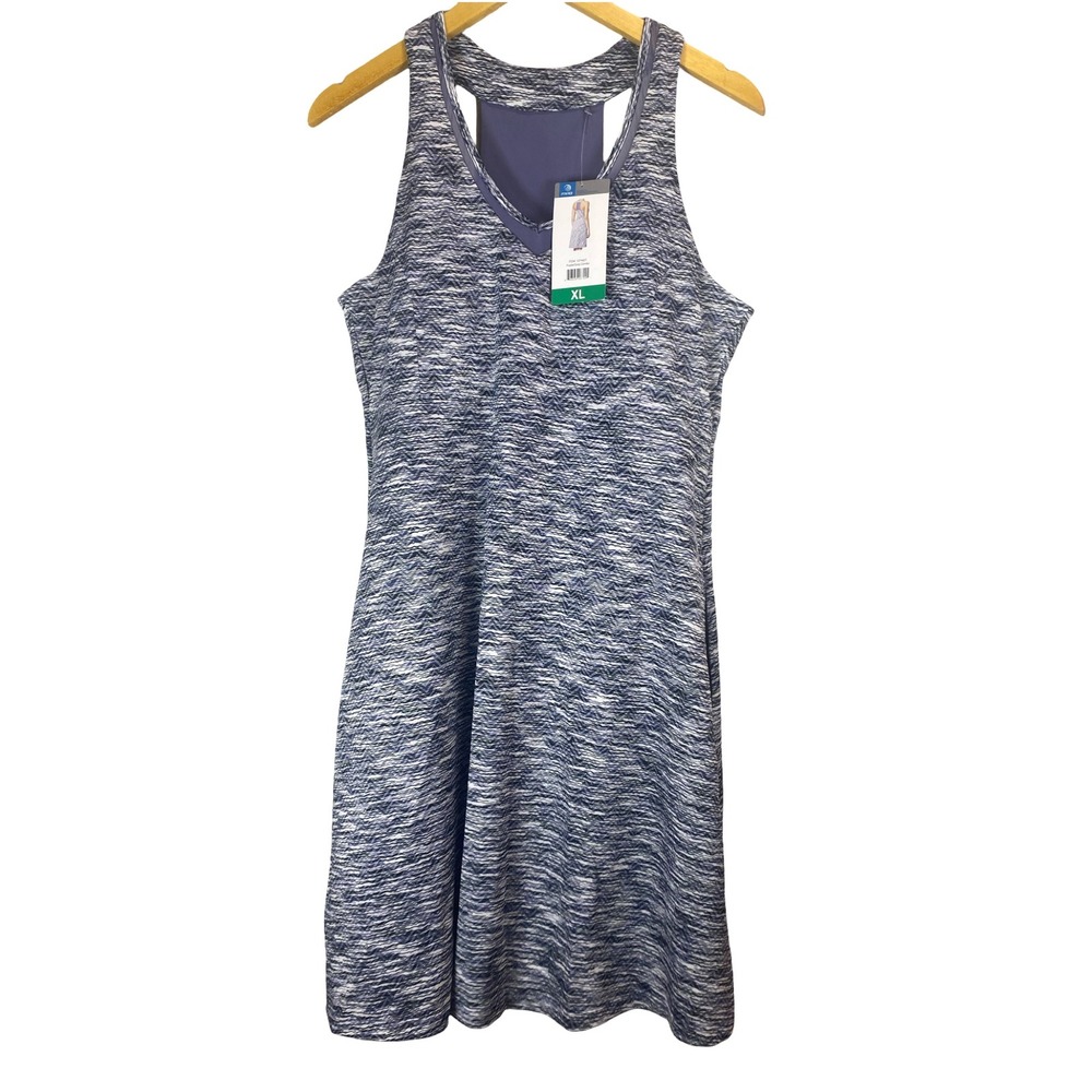 MPG Mondetta Purple Space Dye Racerback Travel Dress XL Pockets